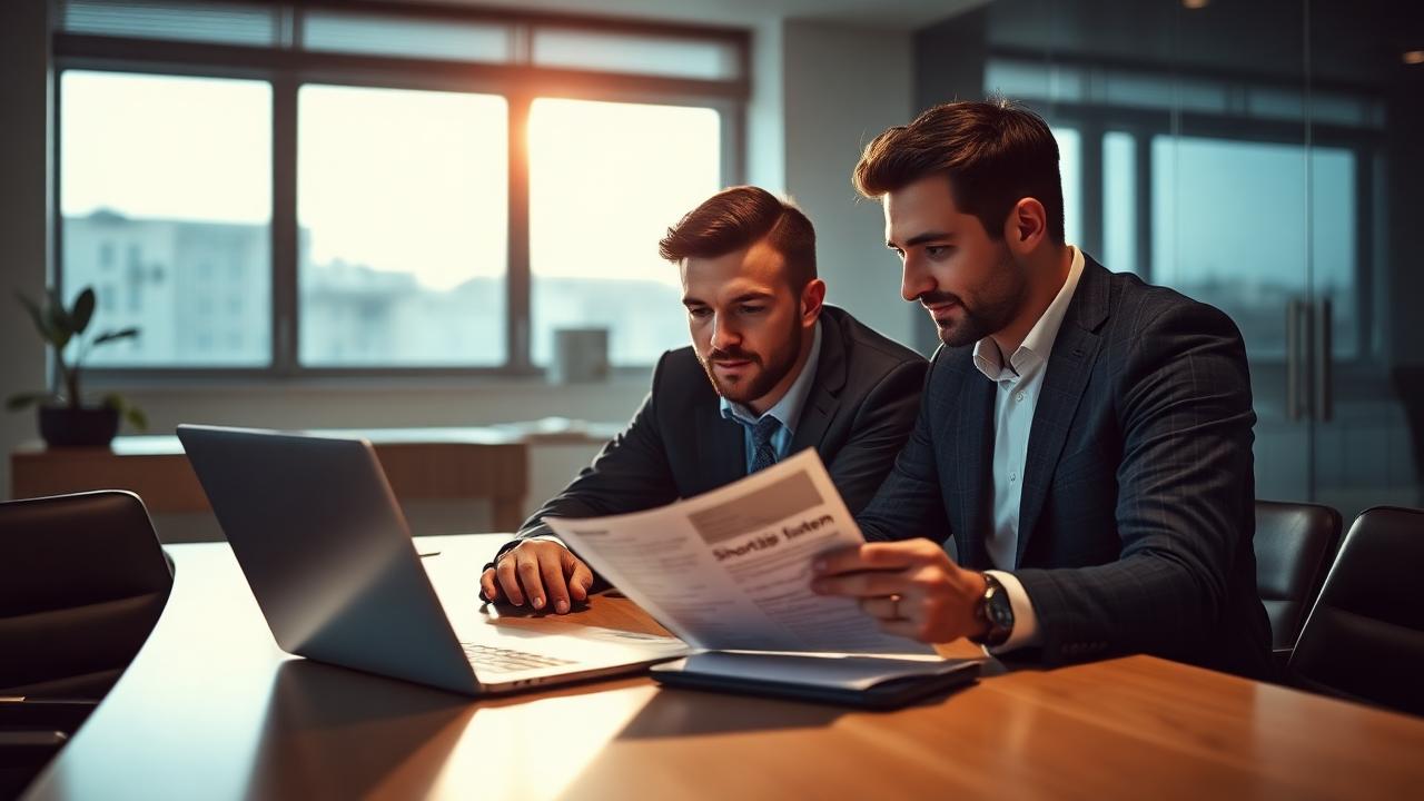 Business team comparing VoIP phone system options