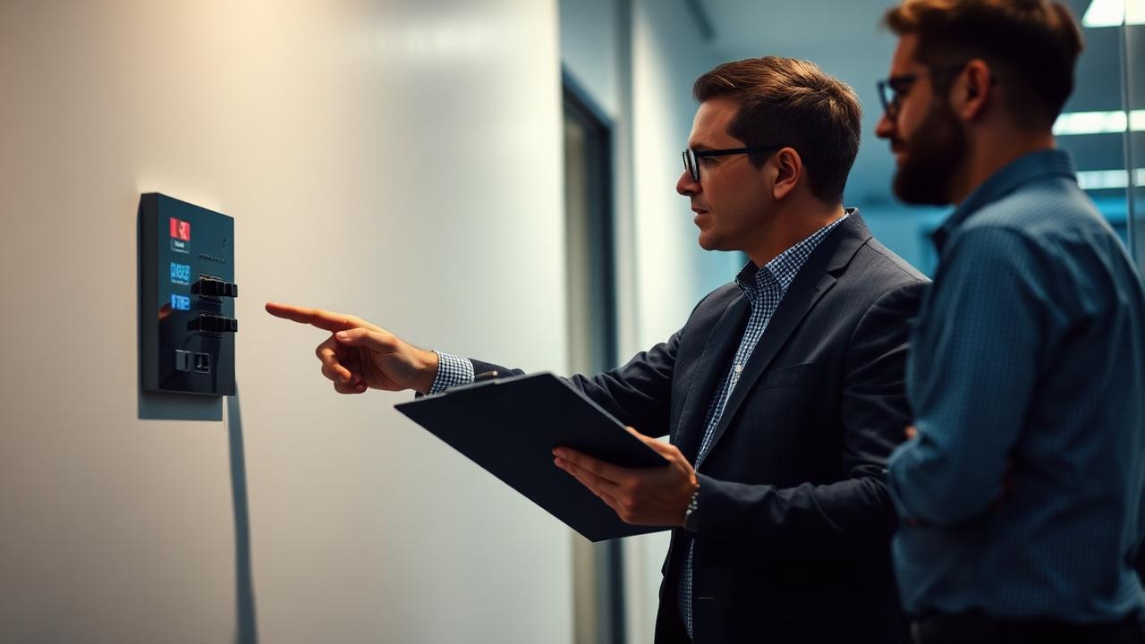 IT consultant carrying out an audit of business systems