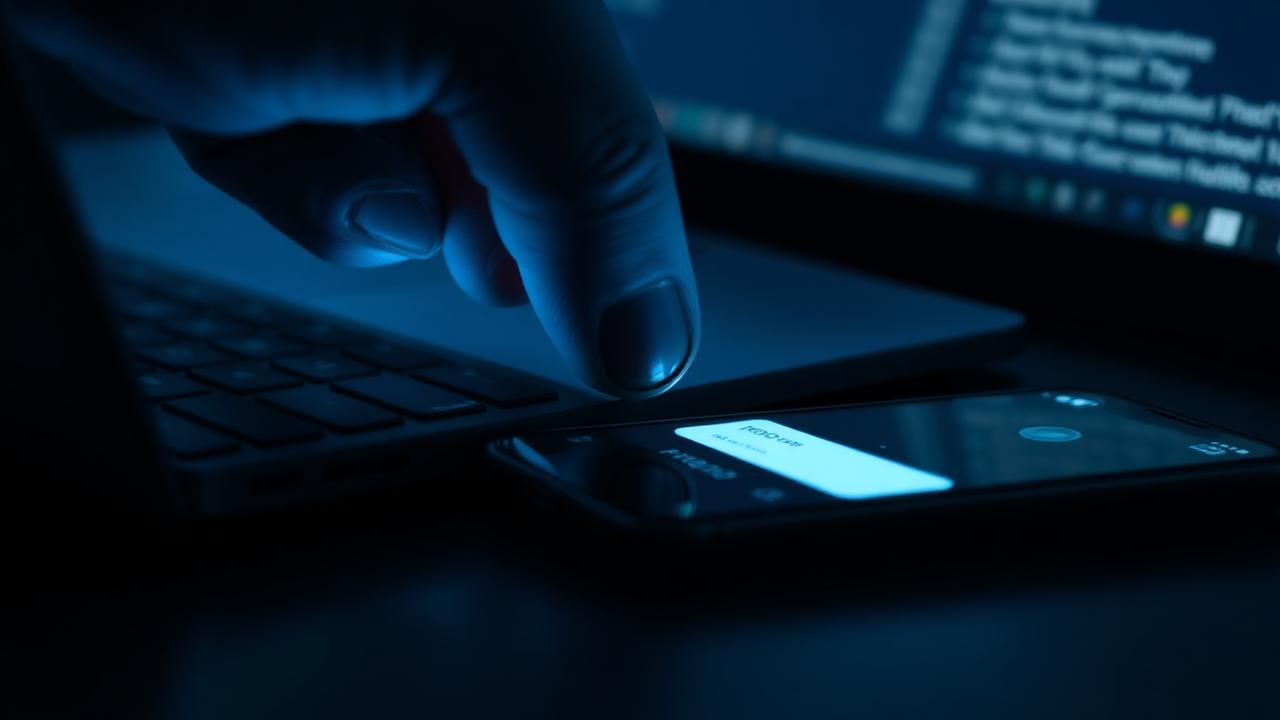 A security key being inserted into a laptop beside an authentication prompt