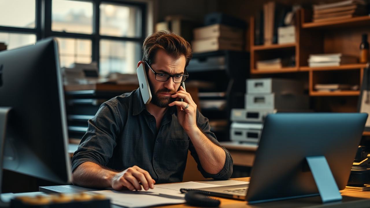 Small business owner juggling calls on a single mobile number