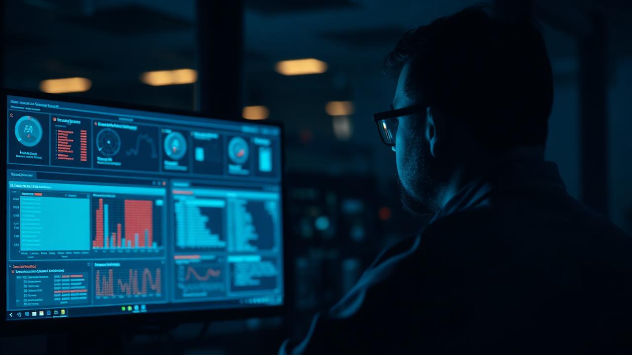Technician firefighting IT faults without remote monitoring